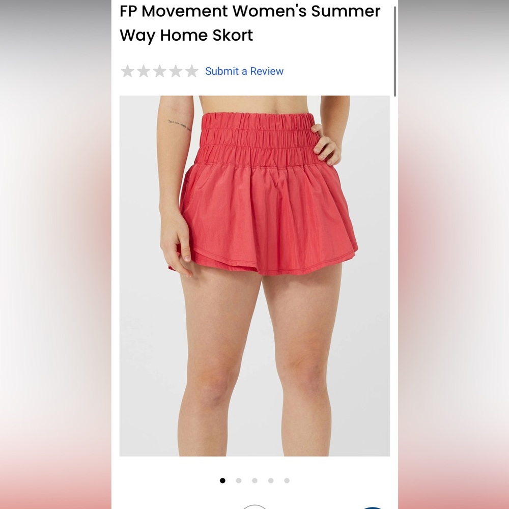 FP Movement by Free People Coral Pink Summer Way Home Skort